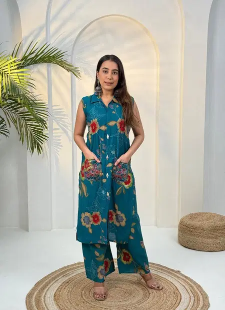 Naisha K 943 Vertican Discharge Print Kurti With Bottom Suppliers In India
